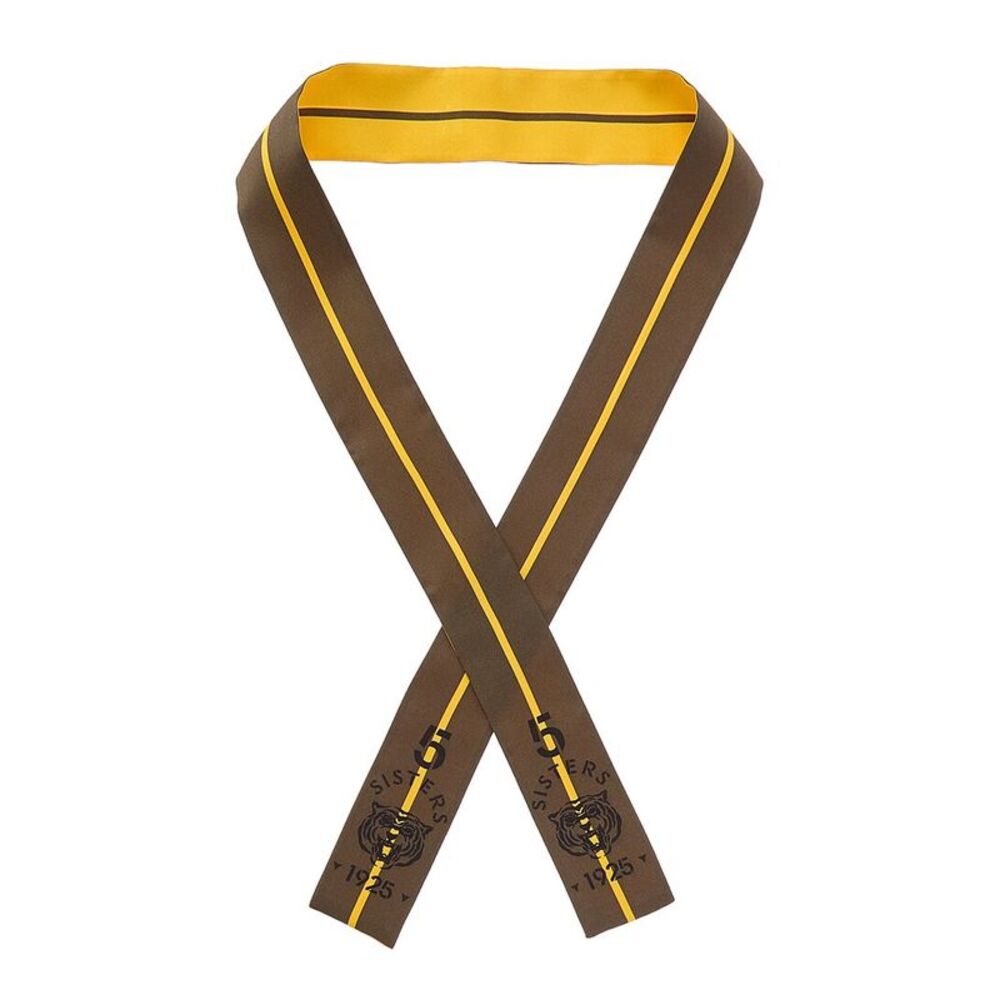 Fendi Wrappy Silk Neck Bow, Yellow